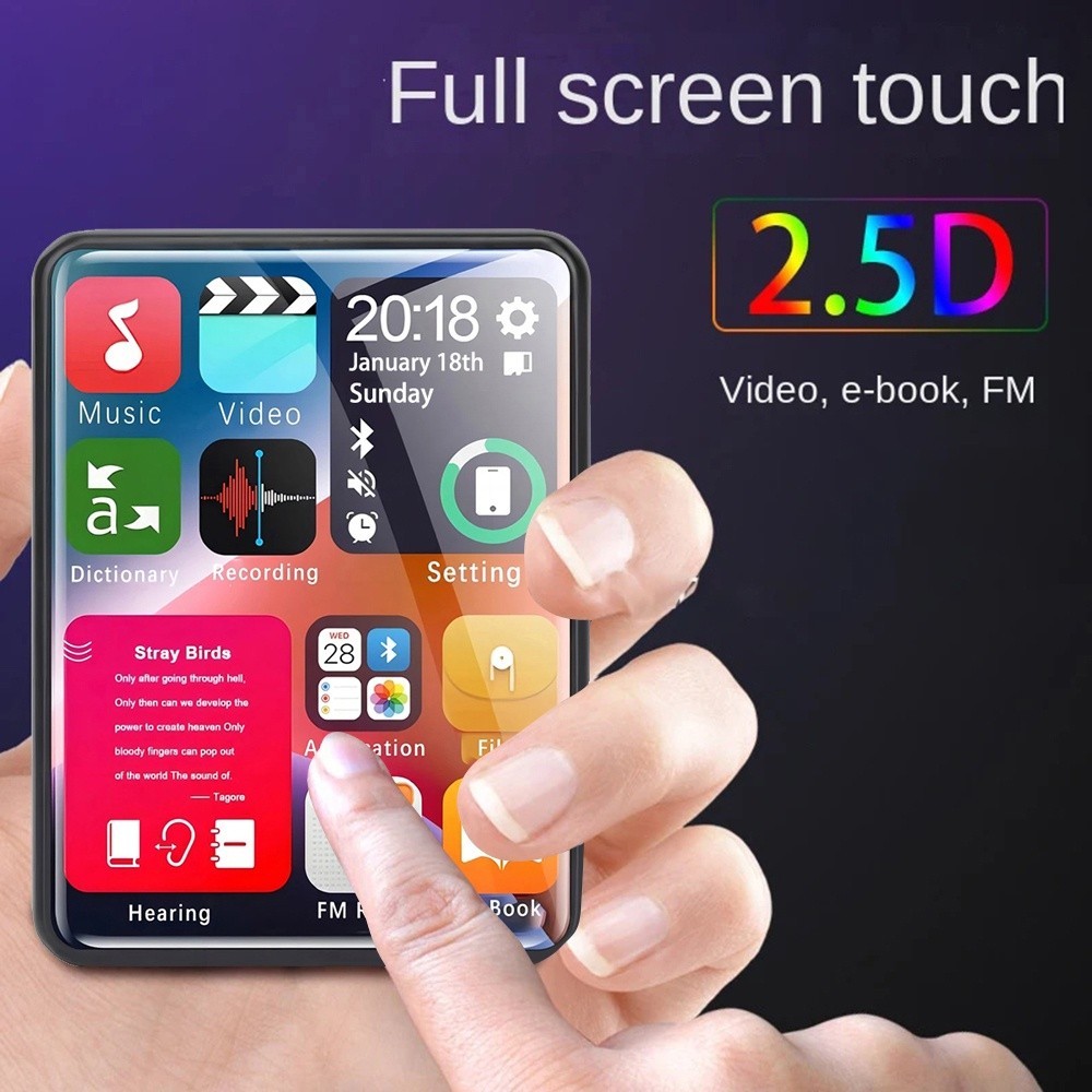 Máy nghe nhạc VIRWIR MP3 có loa tích hợp Bluetooth hỗ trợ đọc sách điện tử, phát lại Video, nghe nhạc | BigBuy360 - bigbuy360.vn