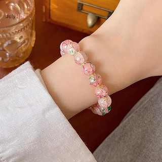 Julyhot Thời Trang Ngọt Ngào Dễ Thương Hoa Anh Đào Vòng Tay Dành Cho Nữ Cô Gái Tinh Tế Thanh Lịch Đính Hạt Vòng Tay Dự Tiệc Phụ Kiện Trang Sức Quà Tặng Massivedeals