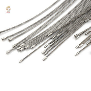 Twe 10 Chiếc Thời Trang Đi Bộ Đường Dài Dụng Cụ Dây Móc Khóa Cáp Vòng Chìa Khóa Thép Không Gỉ 10 / 15 / 20cm VN