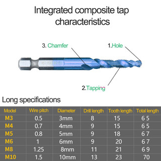 Bộ 6 Mũi Khoan Taro Tạo Ren M3-M10, Thép HSS 6542 Phủ Titanium, Chất Lượng Cao, Giá Tốt, Free Ship