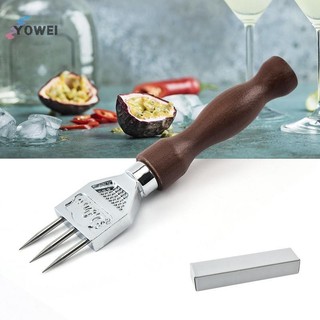 Yowei Ice Pick Máy băm đá chắc chắn có tay cầm bằng gỗ nguyên khối bằng thép không gỉ Ba cánh VN