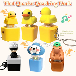 Vịt Bàn Phím Keycaps Quack Quacking Móc Khóa Fidget Nút Chìa Khóa Clicker Đồ Chơi Cảm Giác decfeyeth