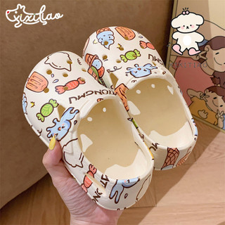 Xixitiao Hoạt Hình Dễ Thương Bạch Tuộc Graffiti Trẻ Em Lỗ Giày Sandal Ngoài Trời Mùa Hè