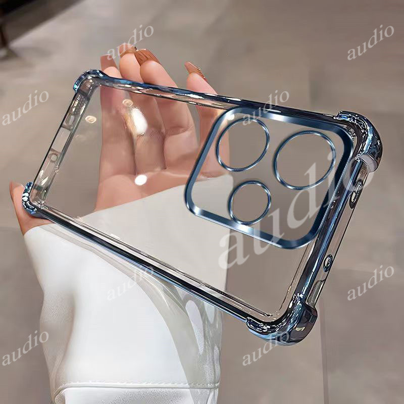 Ốp điện thoại trong suốt mạ bốn góc Realme 15T 5G cho realme 15T 15 Pro Realme15T 5G Ốp lưng silicon mềm chống sốc sang trọng cho Realme 15Pro Realme15 Pro 5G