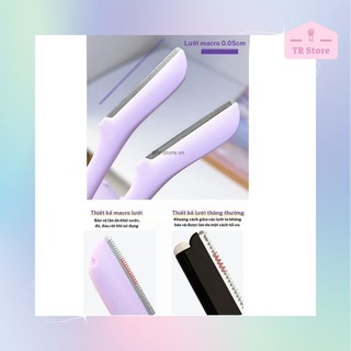Bộ 2 Dao Cạo Kèm Giá Đỡ Thiết Kế Con Thỏ XCFL - Dụng Cụ Cạo Lông Mặt 3 Màu