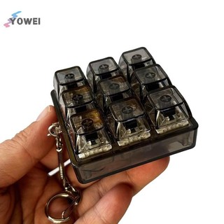 YOWEI 4 / 9 Phím Bàn Phím Cơ Trục Máy Kiểm Tra Bàn Phím LED Chìa Khóa Giảm Căng Thẳng DIY Nút Keycap Móc Khóa Đồ Chơi Quà Tặng VN