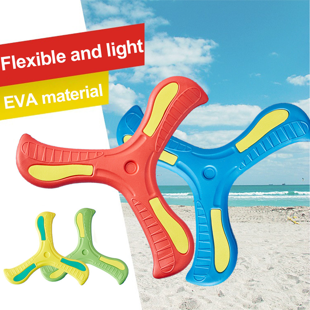 Boomerang Trẻ Em Nhiều Màu Sắc Nhựa EVA Phi Tiêu Ba Lá Phi Tiêu Nhiều Người Cha Mẹ Trẻ Em Chó Chơi Đồ Chơi