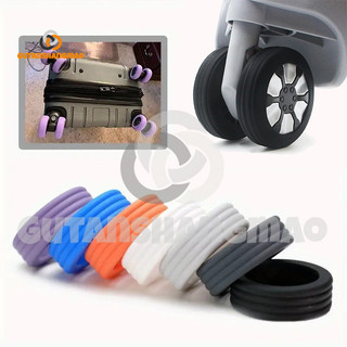 8 Chiếc Vali Màu Trơn Bánh Xe, Hộp Đựng Hành Lý Silicon Nhẹ Bánh Xe Bảo Vệ Phụ Kiện Du Lịch