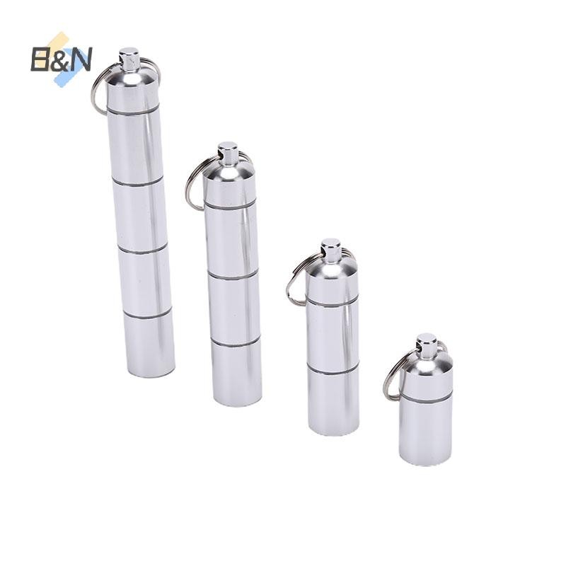 Hộp đựng thuốc nhôm hình viên nang B & N 17mm Hộp đựng thuốc chống nước Hộp đựng chìa khóa.