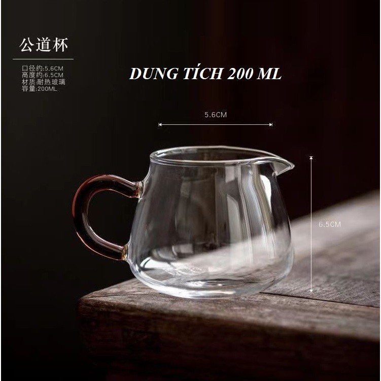 Tống Chuyên Trà Bằng Thủy Tinh Chịu Nhiệt Dung Tích 200 ml