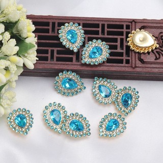 16 * 20mm Màu Hỗn Hợp Hai Lớp Trái Tim Hướng Dương Kim Cương Mắt Ngựa Kim Cương Bông Tuyết Trái Tim Giọt Nước Kim Cương Đáy Phẳng Kim Cương Handmade Tự Làm Chất Liệu