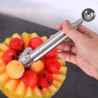 Thìa bi dưa trái cây hai mặt / Thìa đựng kem bằng thép không gỉ 304 cho dưa hấu Kem trái cây Sorbet Thịt viên antirtvn