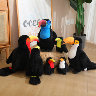 Plus✨ Chất Lượng Cao Toucan Gia Đình Mô Phỏng Động Vật Búp Bê Vui Rừng Toucan Sang Trọng Đồ Chơi Mô Phỏng Đạo Cụ PP Cotton Đầy Đồ Chơi Trang Trí ping Quà Tặng Sinh Nhật Cho Trẻ Em