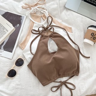 M-4XL Size Lớn Áo Vest Nữ Cực Lớn 150kg Dây Cổ Camisole Top Mùa Hè Béo mm Thiết Kế Cảm Giác Phù Hợp Với Cổ Dây Rỗng Ôm Vừa vặn Nhỏ Sling Ngắn Camisole Top Áo Vest Nhỏ Size Lớn Nữ