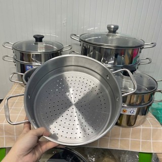 Bộ Nồi xửng hấp cá,nấu xôi Inox Đông Á đáy từ, hấp gà - Dùng được bếp từ - Phương Trang