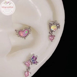 Sthb Thời Trang Chuyển Màu Hồng Trái Tim Bướm Bông Tai Ngọt Ngào Tinh Tế Bướm Thả Bông Tai Xuyên Phụ Kiện Trang Sức Quà Tặng VN