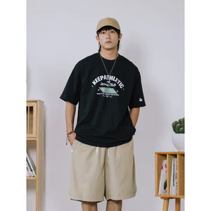 Chất lượng cao Hàng có sẵn SENDAWAY 23SS Áo thun ngắn tay in chủ đề quần vợt nam dáng rộng 100% Cotton cao cấp đa năng Vintage thường ngày mùa hè