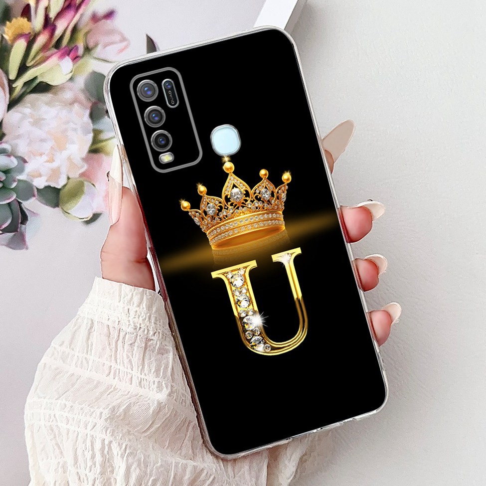 Ốp lưng Vivo Y50 1935 V1965A Clear Thẩm mỹ A-Z Letter Soft TPU Ốp lưng Vivo Y 50 VivoY50 Vỏ điện thoại