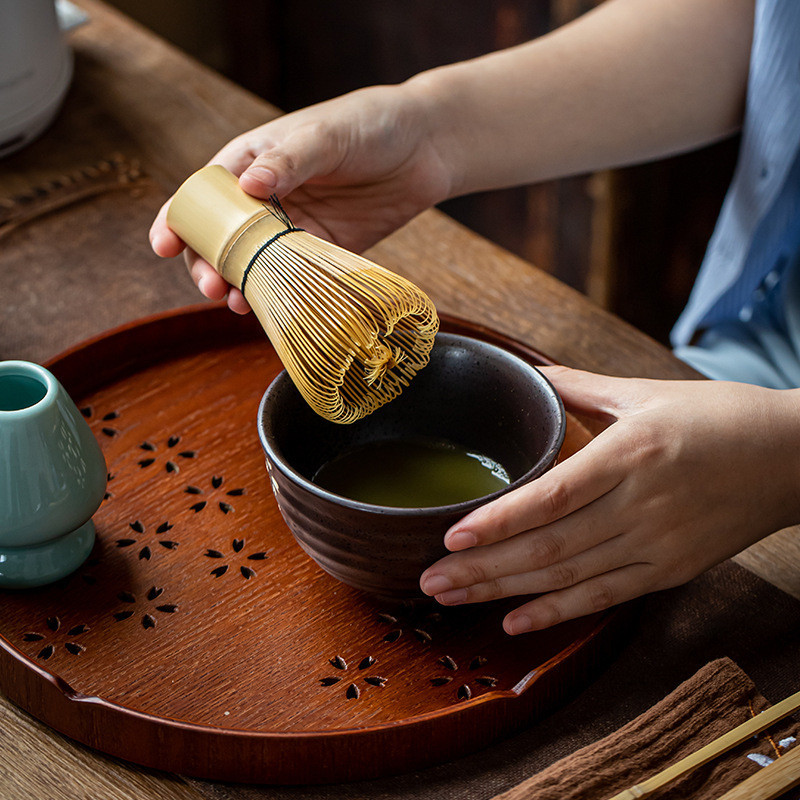 Chổi Chasen Đánh Trà Matcha Bằng Tre Loại 80 Sợi Tới 120 Sợi Kèm Hộp Đựng