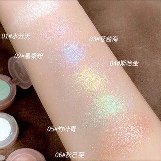 [ Xi Xi] Bắt Sáng Xi Xii BULB'S PLAN Eyeshawdow Ánh Kim Tuyến Vỏ Xanh