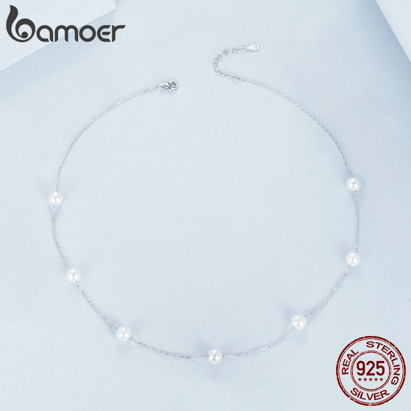 Bamoer 925 Sterling Sliver Vòng Cổ Lấp Lánh Thiết Kế Đầy Sao Quà Tặng Trang Sức Cho Nữ