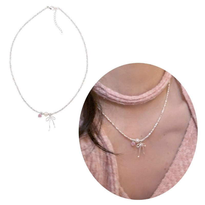 King Sang Trọng Đính Hạt Vòng Cổ Có Dây Nơ Mặt Dây Chuyền Vòng Cổ Choker Cho Sinh Nhật Ngày Lễ Tình Nhân Trang Sức Thời Trang