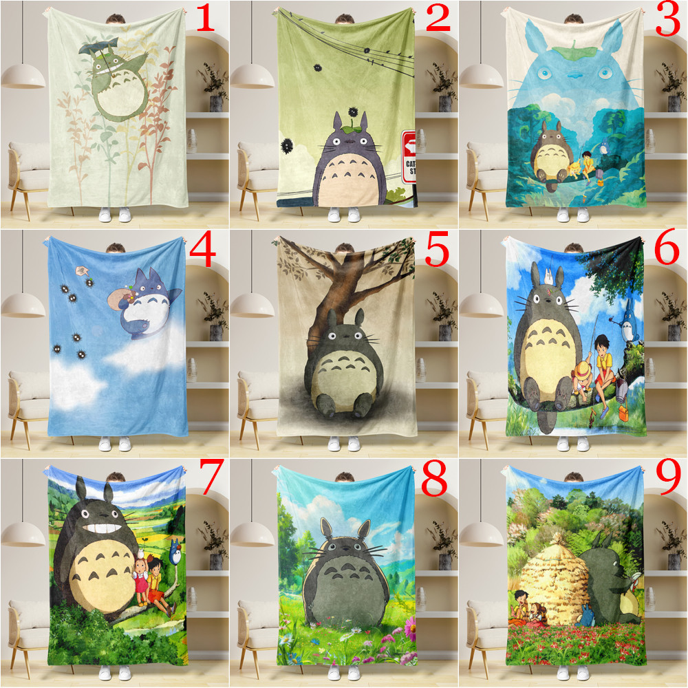 Hàng Xóm Của Tôi Totoro Flannel Chăn Một Mặt In Flannel Chăn Điều Hòa Không Khí Chăn Món Quà Tốt Nhất Cho Người