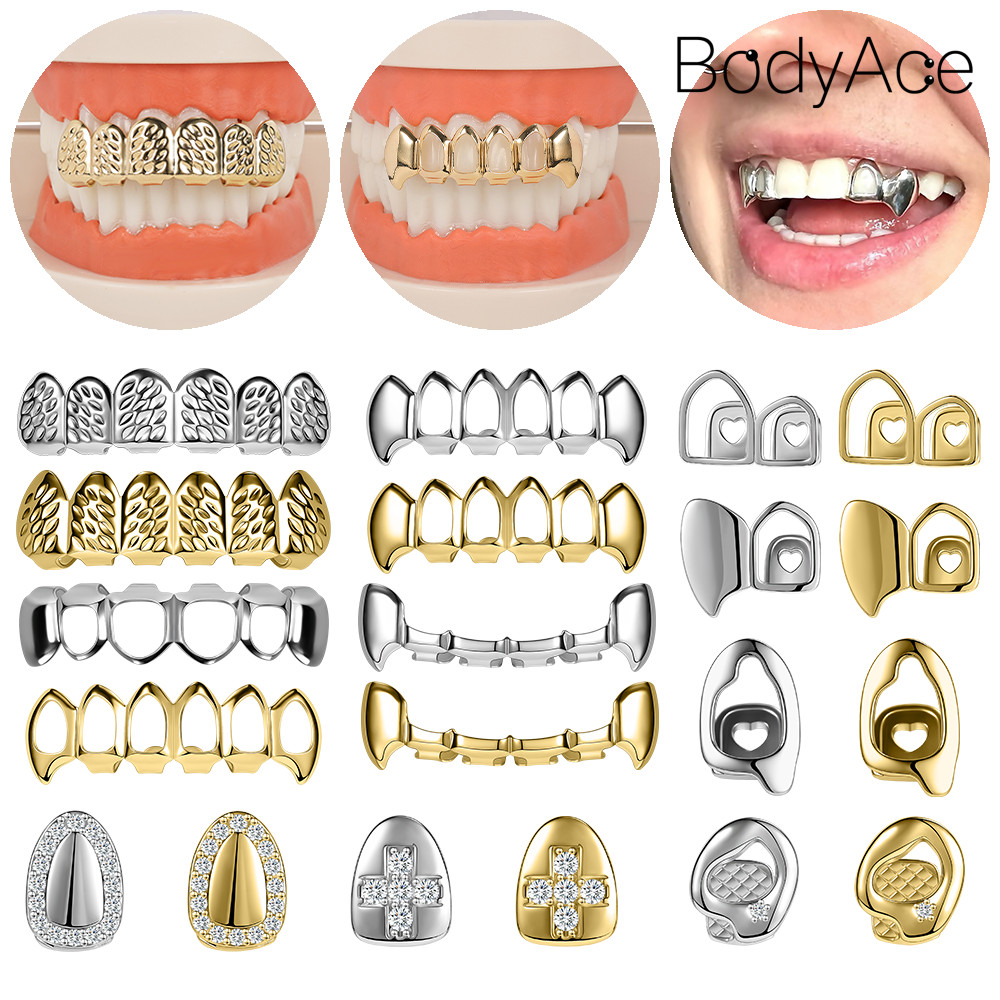 Bodyace Rapper Mũ Răng Đánh Bóng Răng Grillz 1 Pha Lê Dưới Đáy Grillz ...