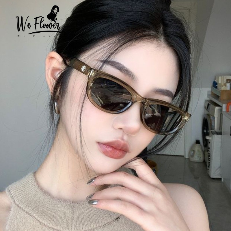 We Flower Hàn Quốc Mèo Khung Mắt Chống Bức Xạ Kính Mát Dành Cho Nữ Thoáng Mát Thời Trang Kỳ Nghỉ Kính Mắt Sắc Thái Lái Xe Kính Mắt Đồ Trang Trí