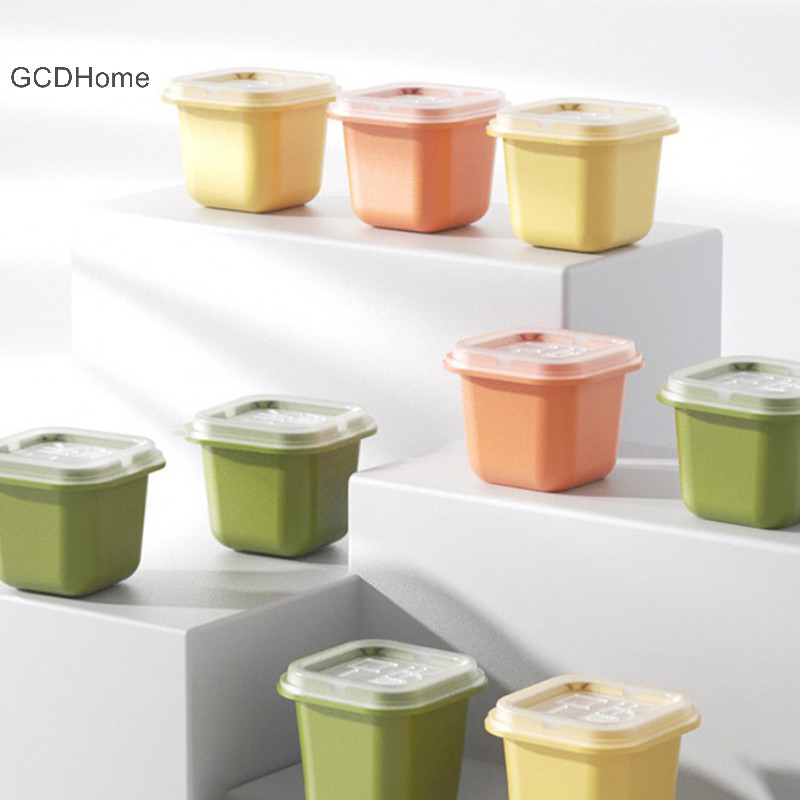 Gcdhome Lớn Độc Lập Khay Đá PP Khuôn Lưu Trữ Nhà Có Nắp Nóng Phụ Kiện Nhà Bếp