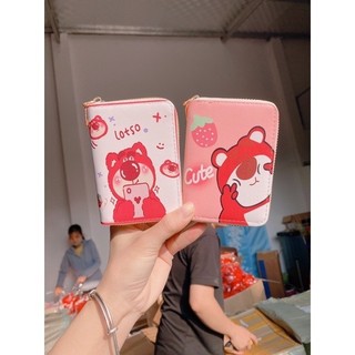 Ví mini gấu dâu losto nhiều ngăn H33
