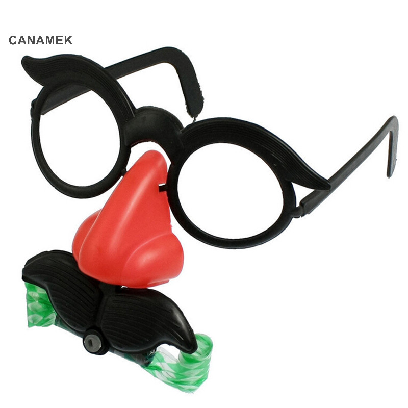 Canamek Vui Chú Hề Kính Trang Phục Tròn Khung Mũi Đỏ w / Còi Cerilla CSF