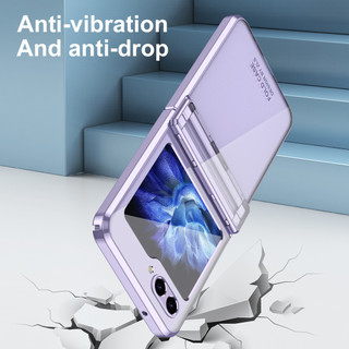 Vỏ máy ảnh bảo vệ bản lề Phantom mạ điện trong suốt cho Samsung Galaxy Z Flip 6 Z Flip 5 Z Flip 4 Z Flip 3 5G cho Samsung Z Flip6 Flip5 Flip4 Flip3 Case