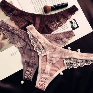 Bên Rỗng Ren Gợi Cảm Trong Suốt Thông Lụa Nylon Gợi Cảm Thấp Eo Quần Lót Nữ Lưới Quần Short 6.4