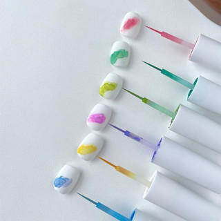 Xeijayi Halo Dye Liquid Summer Ice Cream Series Macaron Color Nhanh Khô Vignetting Smudge Liquid Nail Art Làm móng tay cho tiệm làm móng tay 6ml