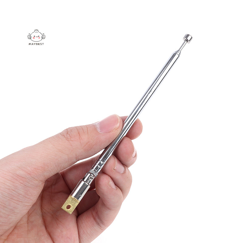 Maybest 1Pc 37cm 5 Phần Thép không gỉ Kính thiên văn AM FM Radio Ăng-ten đa năng {VN}