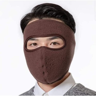 Khẩu trang che kín mặt lót nỉ không kính đi xe máy phượt ấm áp