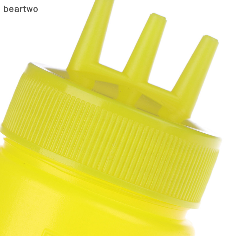 < Beartwo > 3 Lỗ Bóp Chai Nước Sốt gar Dầu Sốt Cà Chua Gravy Cruet Gia Vị Hộp Đựng Đẹp