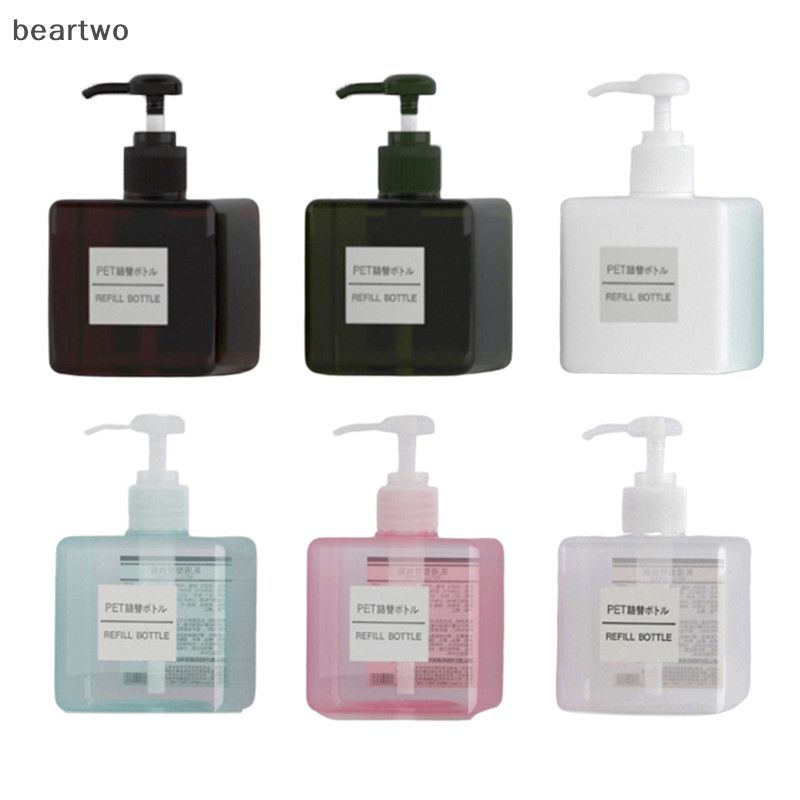 < Beartwo > Chai Lotion Mới Nhựa Trong Suốt Rỗng Dầu Gội Di Động Chia Chai Đẹp