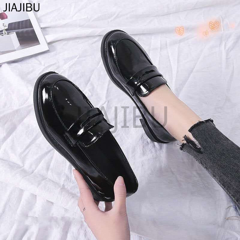 Size 34-46 Giày Da Đế Dày Đế Dày Phong Cách Anh Quốc Giày Nữ Cỡ Lớn 45 Giày Da Sáng Chế Đầu Tròn Chống Trượt 44 Korean Fashion Platform Mary Jane Shoes 43 Giày Đi Học Màu Đen Nhật Bản 42 Retro Casual Lolita Doll Shoes Giày Lười Cosplay Giày Khiêu Vũ