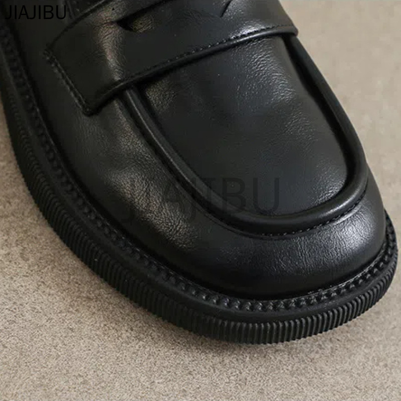 Size 35-43 Giày Da Gót Thấp Mũi Tròn Chống Trượt Y2K Giày Nữ Cỡ Lớn Korean Fashion Platform Mary Jane Shoes Giày Đi Học Màu Đen Giày JK Lolita Của Nhật Bản Giày Đế Bệt Kiểu Anh 42 Cosplay Doll Shoes 41 Giày Công Chúa Đế Mềm Giày Khiêu Vũ