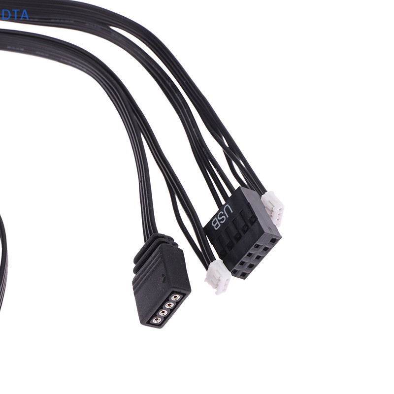 DTA 2 Chiếc Mới Ryzen Wraith Prism Wraith Max Fan Đèn RGB Bo Mạch Chủ Điều Khiển Đồng Bộ Cáp PO