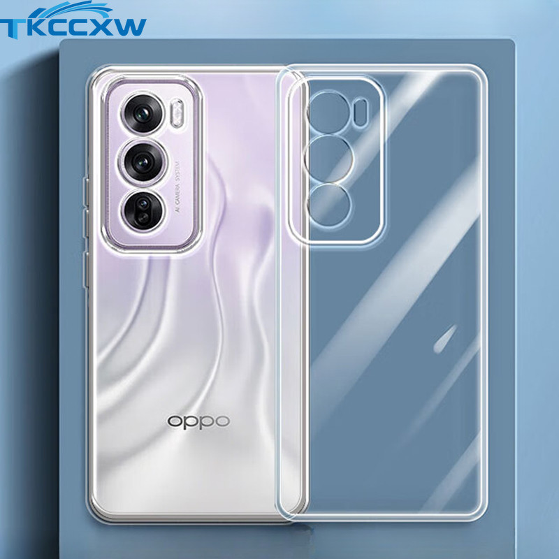 Dành Cho OPPO Reno 12 11 10 Pro Reno 11F A79 A60 A18 A38 A98 Ốp Lưng Đơn Giản Mỏng Mềm TPU Trong Suốt Ốp Lưng Điện Thoại Trong Suốt