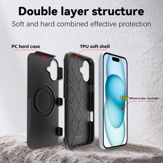 [Jlk] Ốp từ tính cho iPhone 16 15 14 Pro Max Plus 13 Vỏ bảo vệ chống sốc cứng cấp độ quân sự
