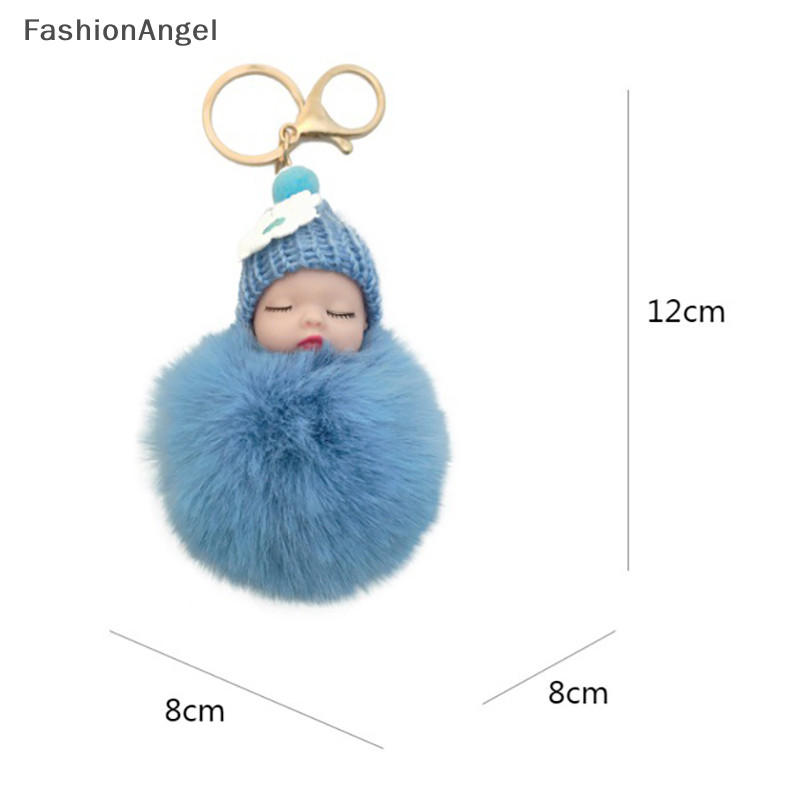 Fashionangel Pompom Ngủ Bé Móc Khóa Dễ Thương