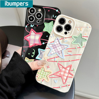 ibumpers Ốp điện thoại hàn quốc cute hình ngôi sao cho Iphone 15 14 12 13 11 Pro Max IP 7 8 Plus Iphon X Xs XR Xs Max IP11 nhám Ốp Lưng mỏng silicone mềm chống sốc