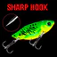 3.5g / 5g / 7g / 10g / 14g Muỗng Mồi Kim Loại Đầy Màu Sắc VIB Chìm Jig Mắt 3D Muỗng Spinner Mồi Cứng Có Móc Treble Đôi