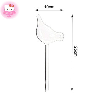 Moonlights Plant Waterer Quả cầu tự tưới nước, Bóng đèn trong suốt hình chim thổi tay EN