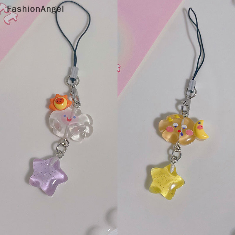 FashionAngel Hoạt Hình Đáng Yêu Đám Mây Ngôi Sao Dây Điện Thoại Màu Kẹo Dây Điện Thoại Móc Khóa Cho Bé Gái Dễ Thương Dây Đeo Điện Thoại Di Động TH