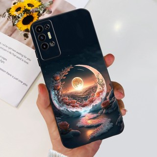 Vỏ Mềm Cho Tecno Pova 2 LE7 LE7n Ốp Lưng Hoạt Hình Dễ Thương Phi Hành Gia Matte Silicon Vỏ Điện Thoại Cho Tecno Pova 2 2021 Pova2 Ốp Lưng